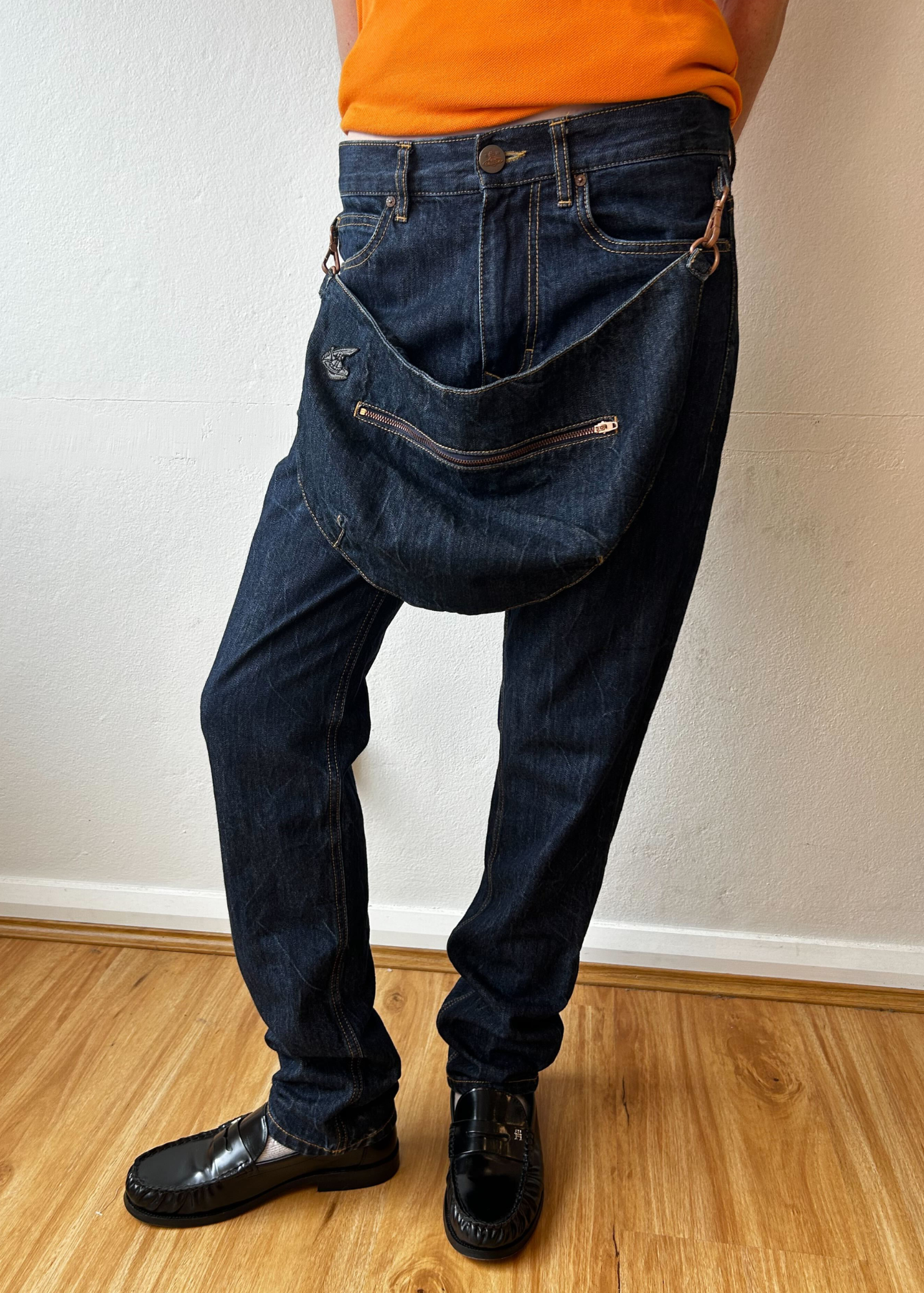 VIVIENNE WESTWOOD ANGLOMANIA 'Harris' Bum Bag Jeans