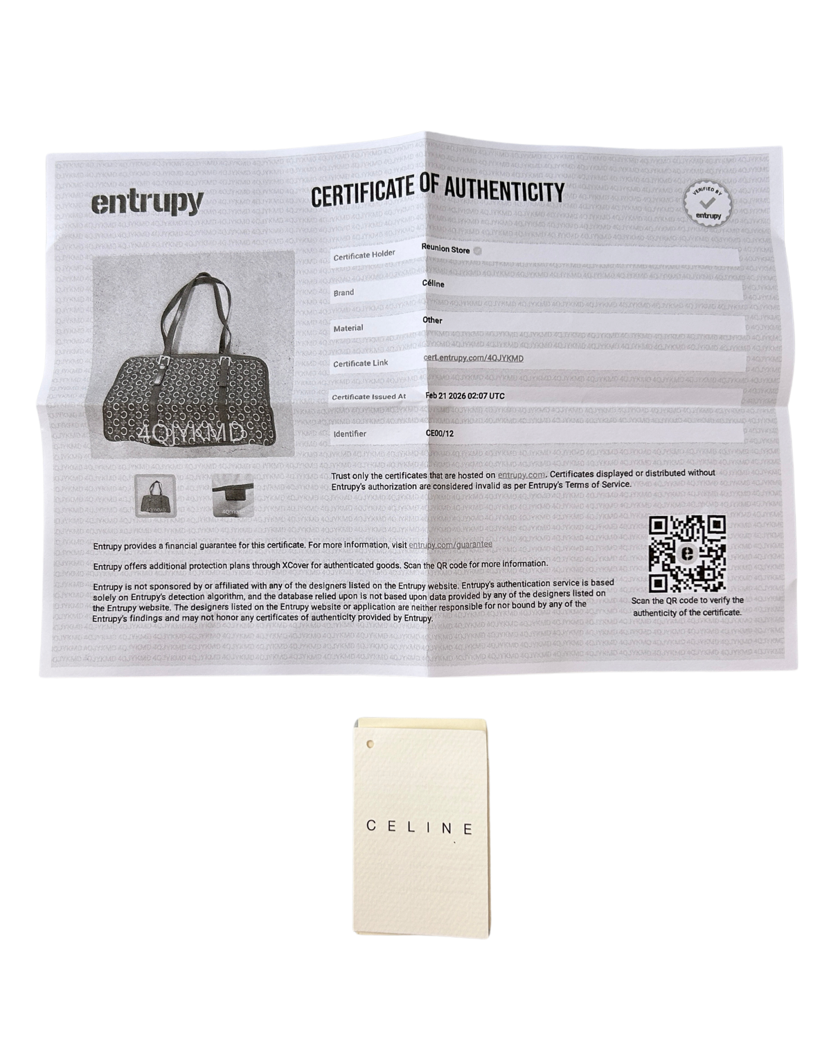 CELINE Vintage Brown 'Triomphe Macadam Boston' Bag